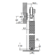 Flatec V set coulissant inox 100kg l.1800mm pour largeur de porte 750-900mm
